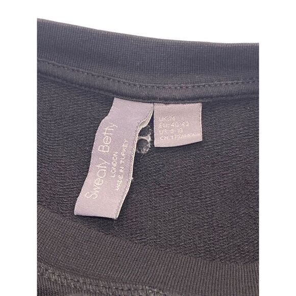 Sweaty Betty After Class Split Sweatshirt Solid Black Athleisure Size US 8-10 - Picture 6 of 10